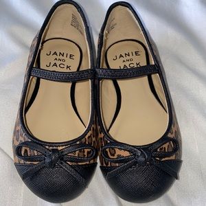 Janie and Jack, new, size 6, leopard, flats. Vintage